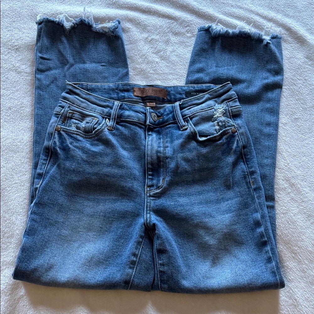 Judy Blue kick flare denim blue jeans size 1 / 25